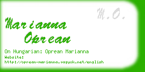 marianna oprean business card